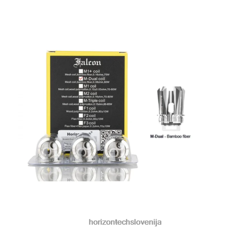 HorizonTech Falcon tuljave (3-paket) - Horizon Tech Company 02ZFF165 m-tuljava z dvojno mrežico 0,38 ohma