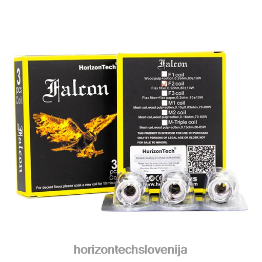 HorizonTech Falcon tuljave (3-paket) - Horizontech Disposable Vape 02ZFF160 f2 tuljava 0,2 ohma