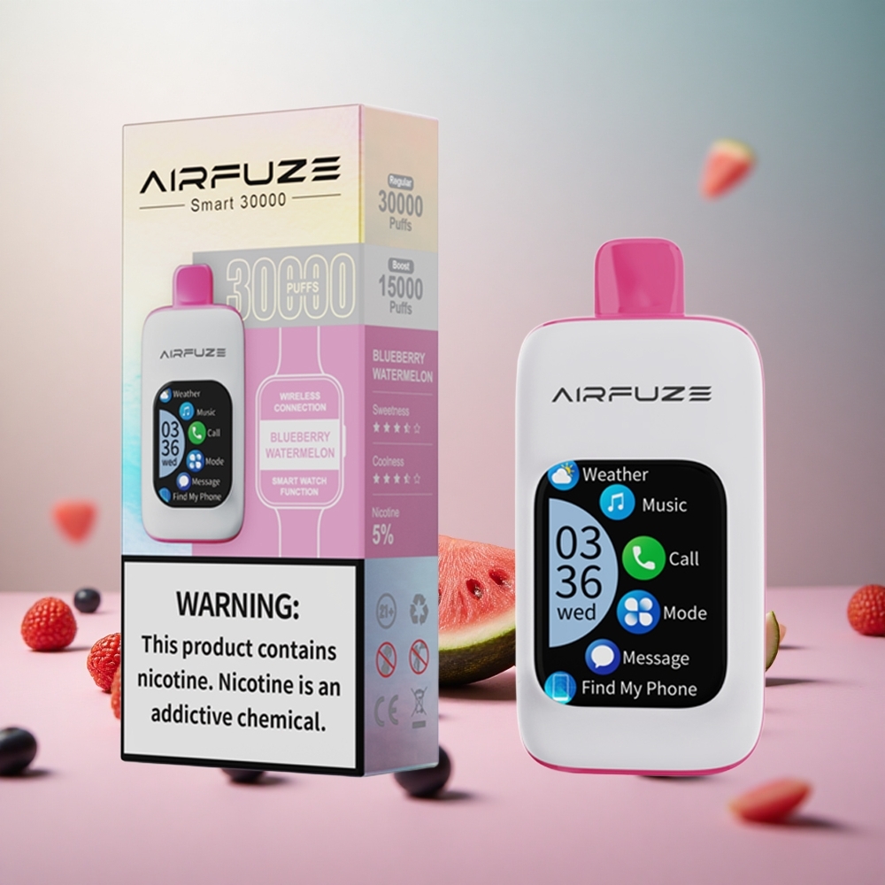 AirFuze Smart 30000 Puffs Disposable Vape Borovnica Lubenica Vape Slovenia 5% Nikotina 900mAh Baterija