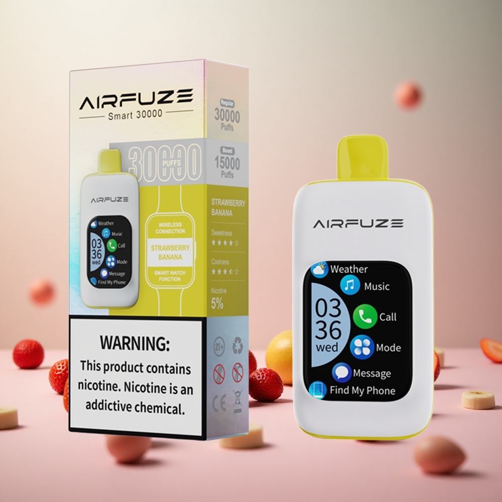 AirFuze Smart 30000 Puffs Disposable Vape Jagoda-Banana Vape Slovenia 5% Nikotina 900mAh Baterija