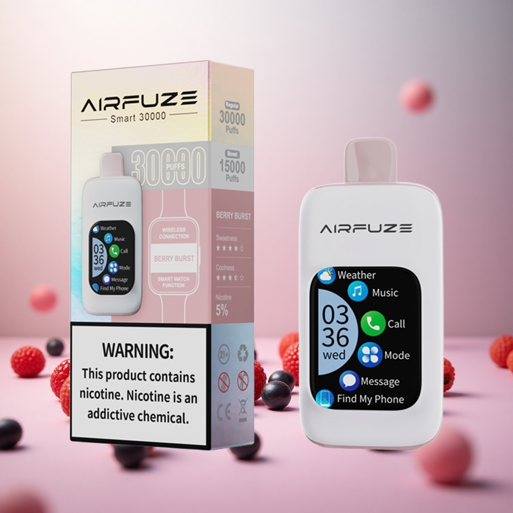 AirFuze Smart 30000 Puffs Disposable Vape Jagodni Vzpon Vape Slovenia 5% Nikotina 900mAh Baterija
