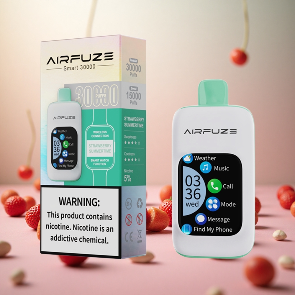 AirFuze Smart 30000 Puffs Disposable Vape Jagodno Poletje Vape Slovenia 5% Nikotina 900mAh Baterija