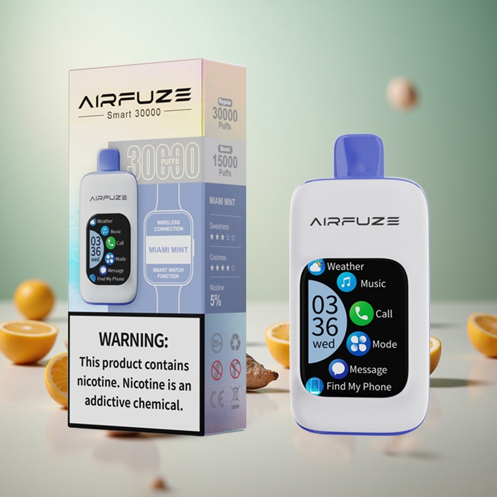 AirFuze Smart 30000 Puffs Disposable Vape Miami Meta Vape Slovenia 2.01\"TFT zaslon na dotik 900mAh