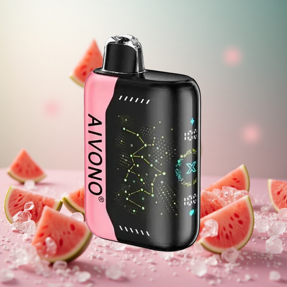 Aivono Aim Boom 25000 Puffs Disposable Vape Lubenica Led Vape Slovenia 28ml E-Liquid Capacity 650mAh Battery