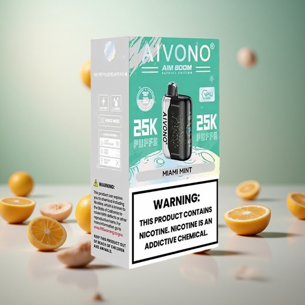 Aivono Aim Boom 25000 Puffs Dispozabilni Vape Miami Meta (Mint) Vape Slovenia 28ml/650mAh