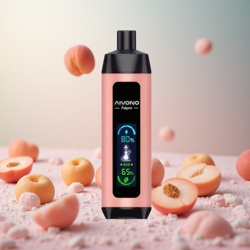 Aivono Aim Fatpro 22000 Puffs Brezsladkorna Ledena Breskev Vape Slovenia 28ml E-tekočina 600mah Polnjljiva