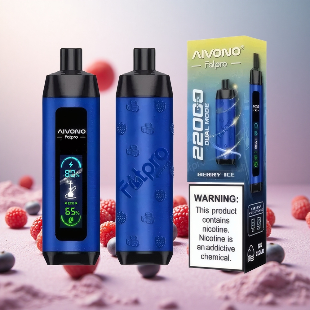 Aivono Aim Fatpro 22000 Puffs Jagoda Led Vape Slovenia 28ml E-tekočina 600mah Polnljiv