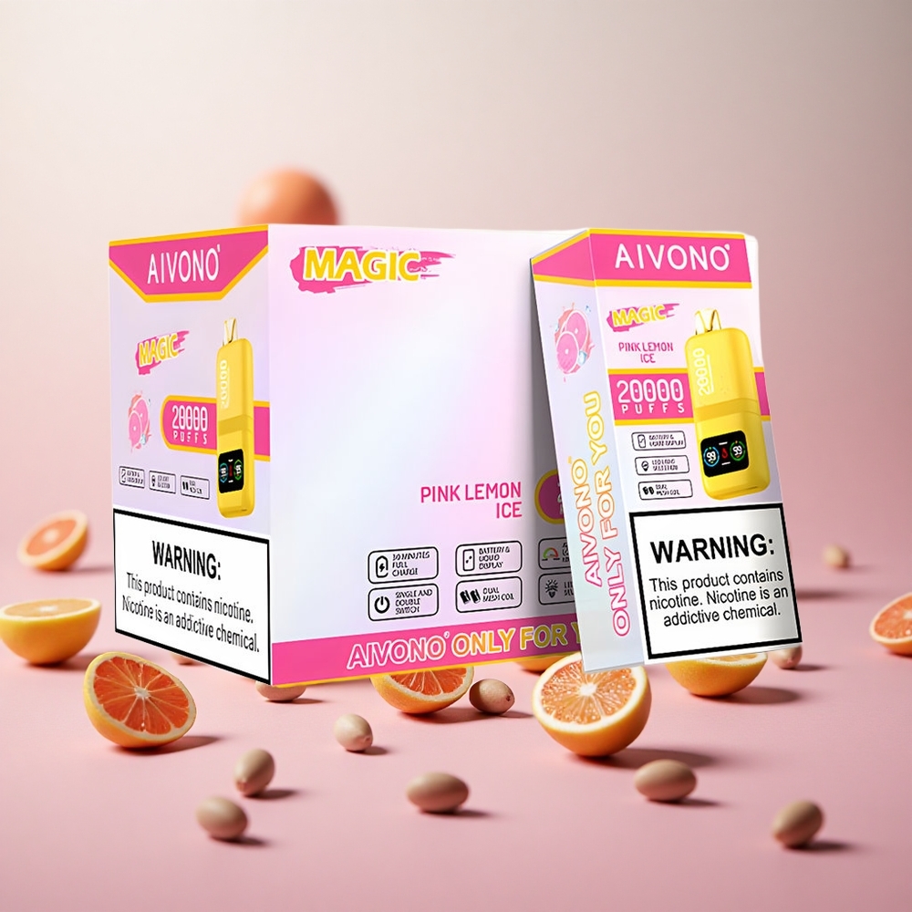 Aivono Aim Magic 20000 Puffs Roza Limonadni Led Vape Slovenia 26ml E-tekočina 600mAh Baterija