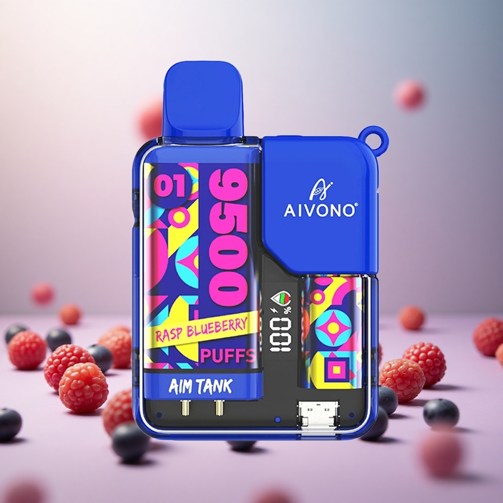 Aivono AIM-TANK 9500 Ponovljivih Vdihov Malina Borovnica Vape Slovenia 18ml E-tekočina 650mAh Baterija
