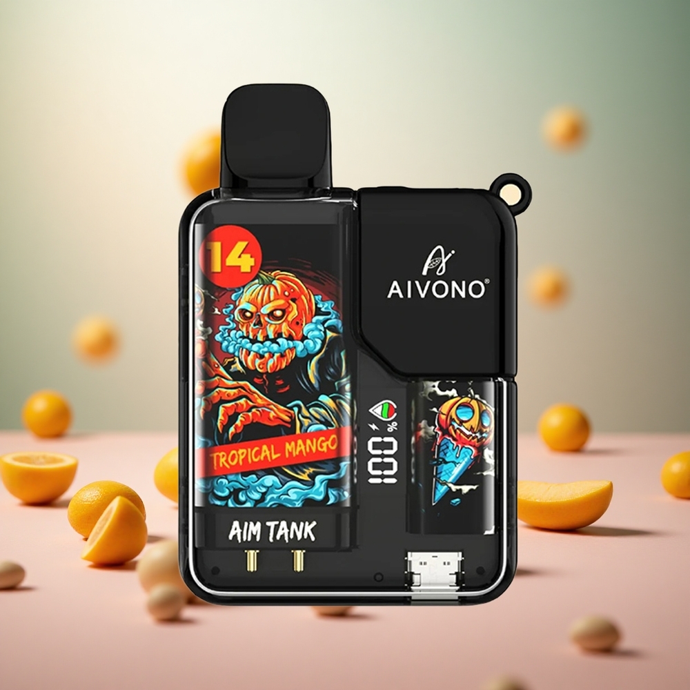 Aivono AIM-TANK 9500 Puffs Tropski Mango Vape Slovenia 18ml E-tekočina 650mAh Baterija