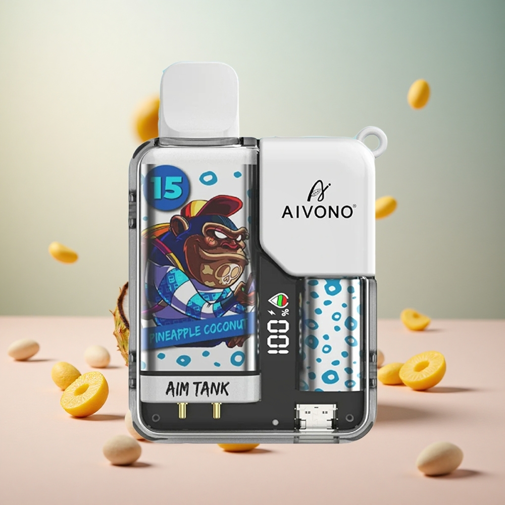 Aivono Aim-Tank 9500 Puffs Ananas Kokos Vape Slovenia 18ml E-tekočina 650mAh Baterija