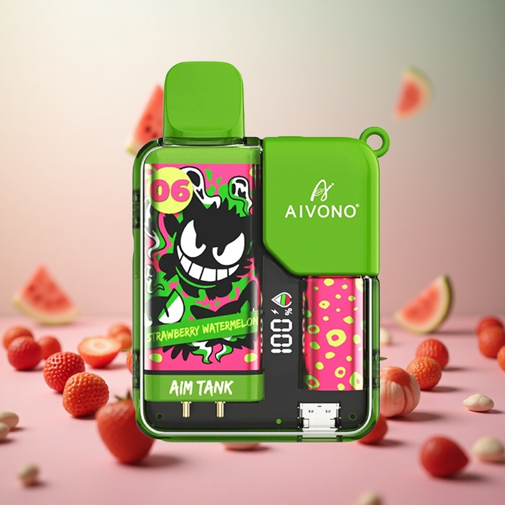 Aivono Aim-Tank 9500 Puffs Brezmadežna Vape Jagoda Lubenica Vape Slovenia 18ml 650mAh