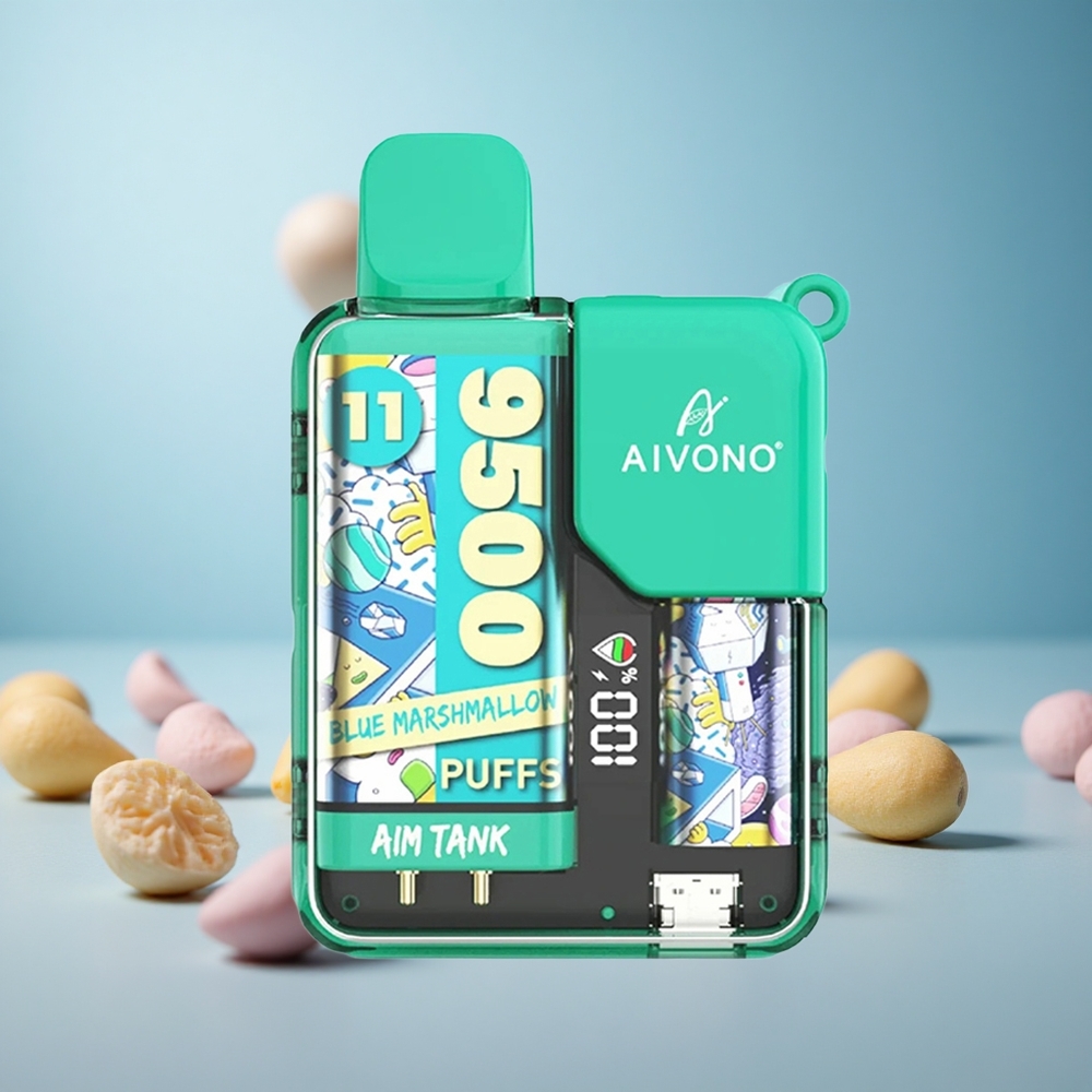 Aivono Aim Tank 9500 Puffs Modri Marshmallow Vape Slovenia 18ml E-tekočina 650mAh Baterija