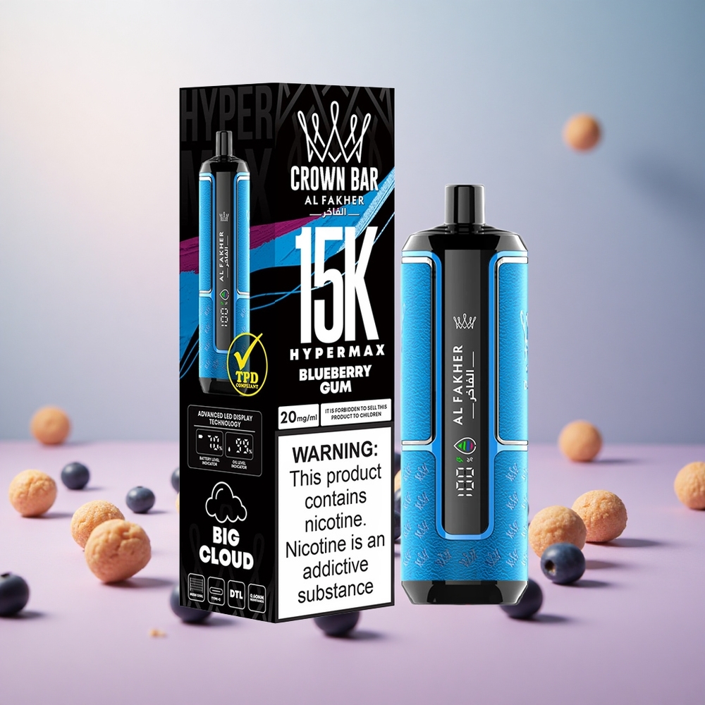 Al Fakher Crown Bar 15K Borovnica Žvečilni Gumi Vape Slovenia 22ml/600mAh