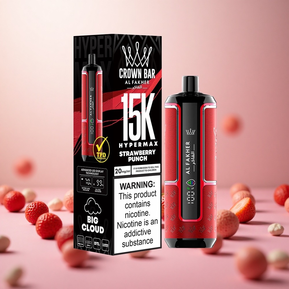 Al Fakher Crown Bar 15K Jagoda Punč Vape Slovenia 22ml 15.000 Pufov