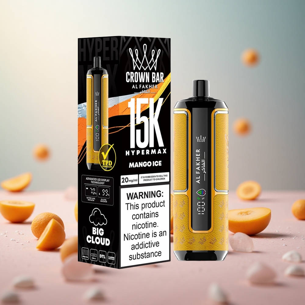 Al Fakher Crown Bar 15K Mango Ledena Vape Slovenia 22ml 15.000 povlekov