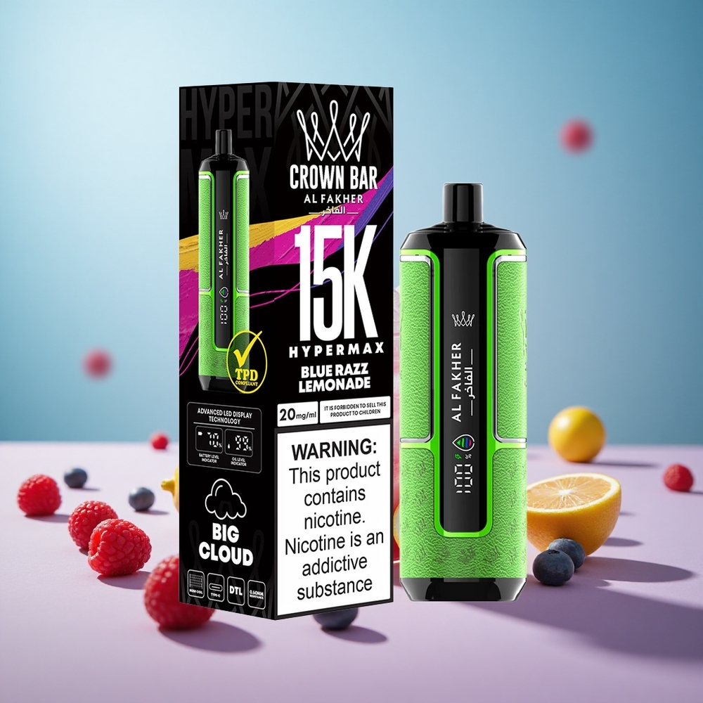Al Fakher Crown Bar 15K Modra Malina Limonada Vape Slovenia 22ml 15.000 Pufov