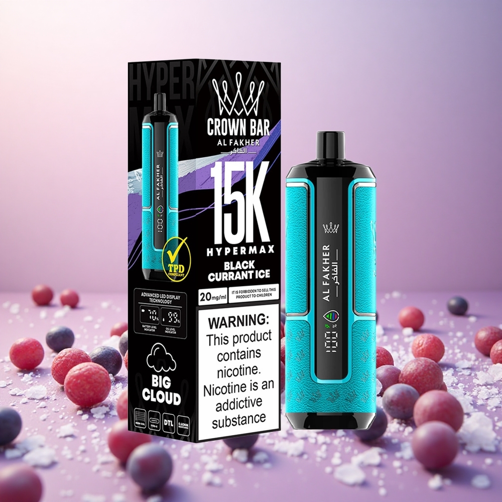 Al Fakher Crown Bar 15K Črni ribez led Vape Slovenia 22ml 15.000 vdihov