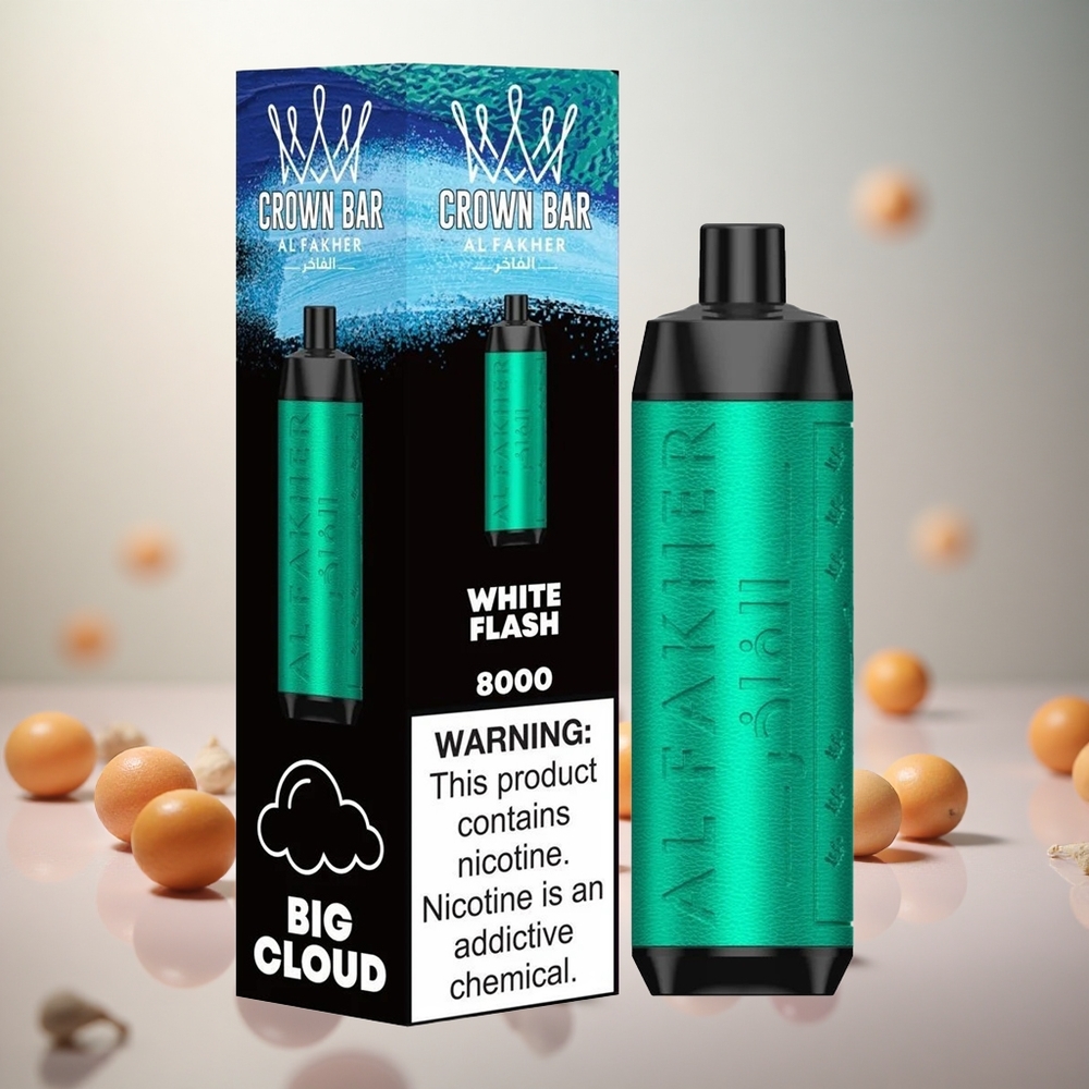 Al Fakher Crown Bar 8000 Beli Blisk 18ml 8000 Puffs Vape Slovenia USB Type-c