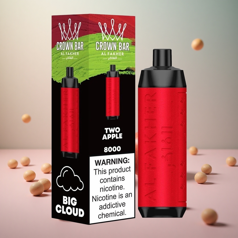 Al Fakher Crown Bar 8000 Dve Jabolki Vape Slovenia 18ml 8000 Pufov