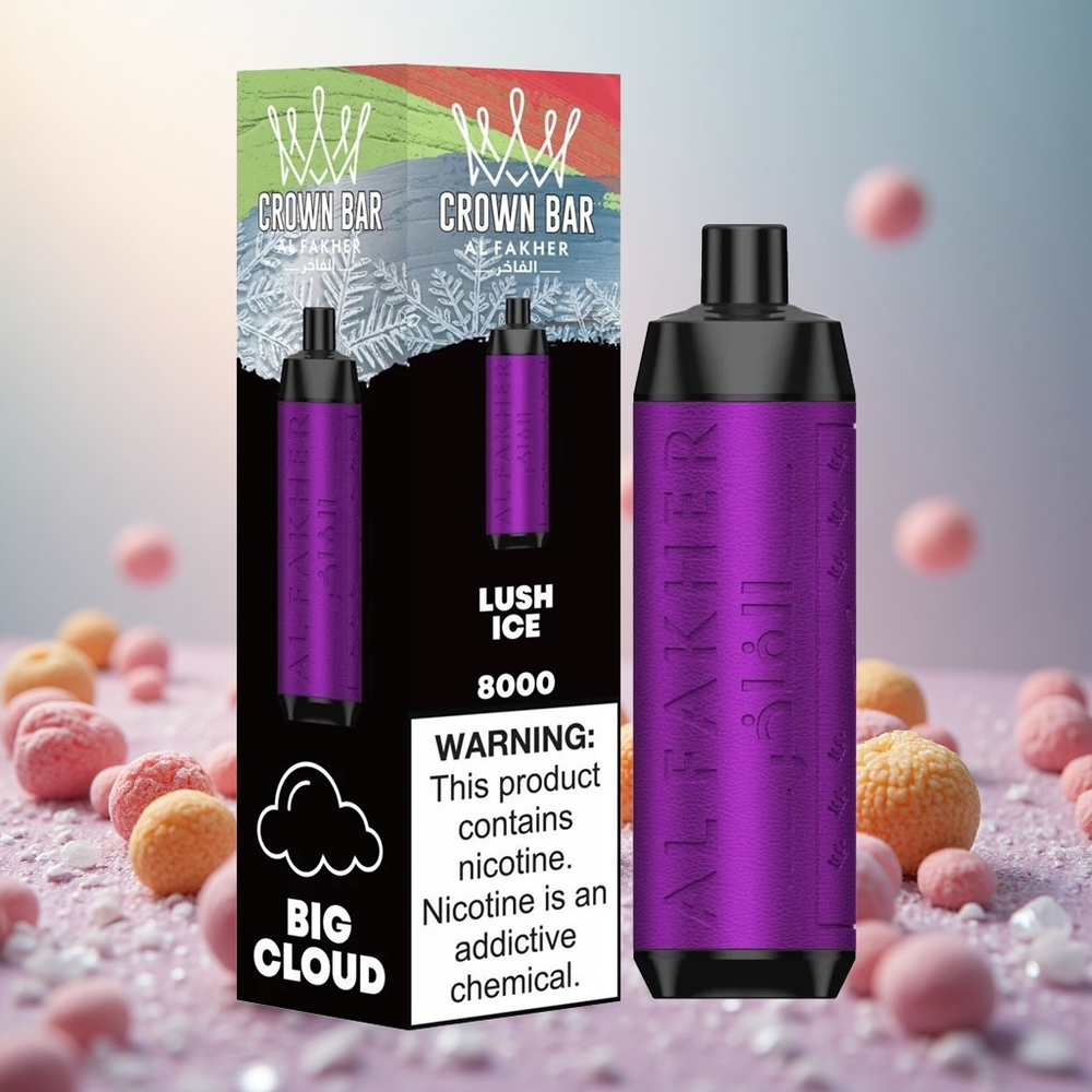 Al Fakher Crown Bar 8000 Ledena Sočnost Vape Slovenia 18ml 600mah