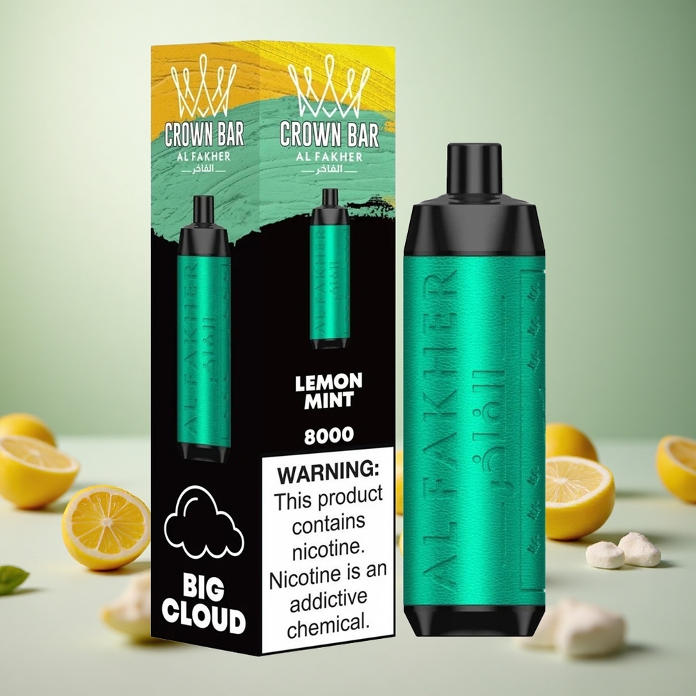 Al Fakher Crown Bar 8000 Limeta Meta Vape Slovenia 18ml e-Liquid 8000 Puffs