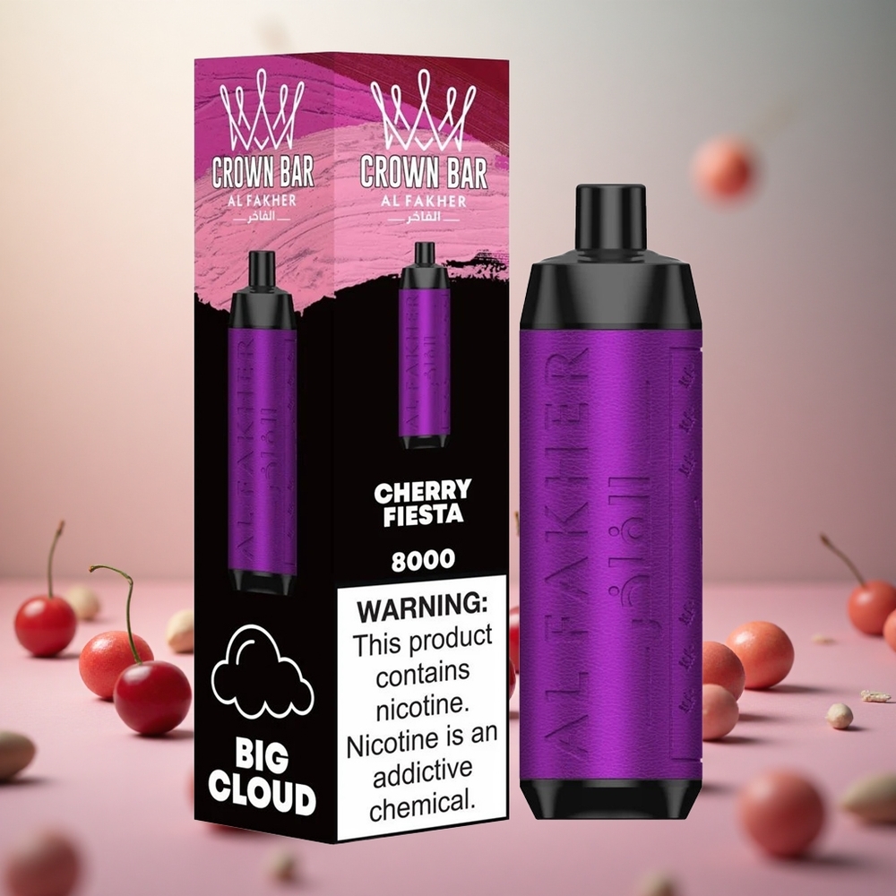 Al Fakher Crown Bar 8000 Češnjeva Fiesta Vape Slovenia 18ml 600mah