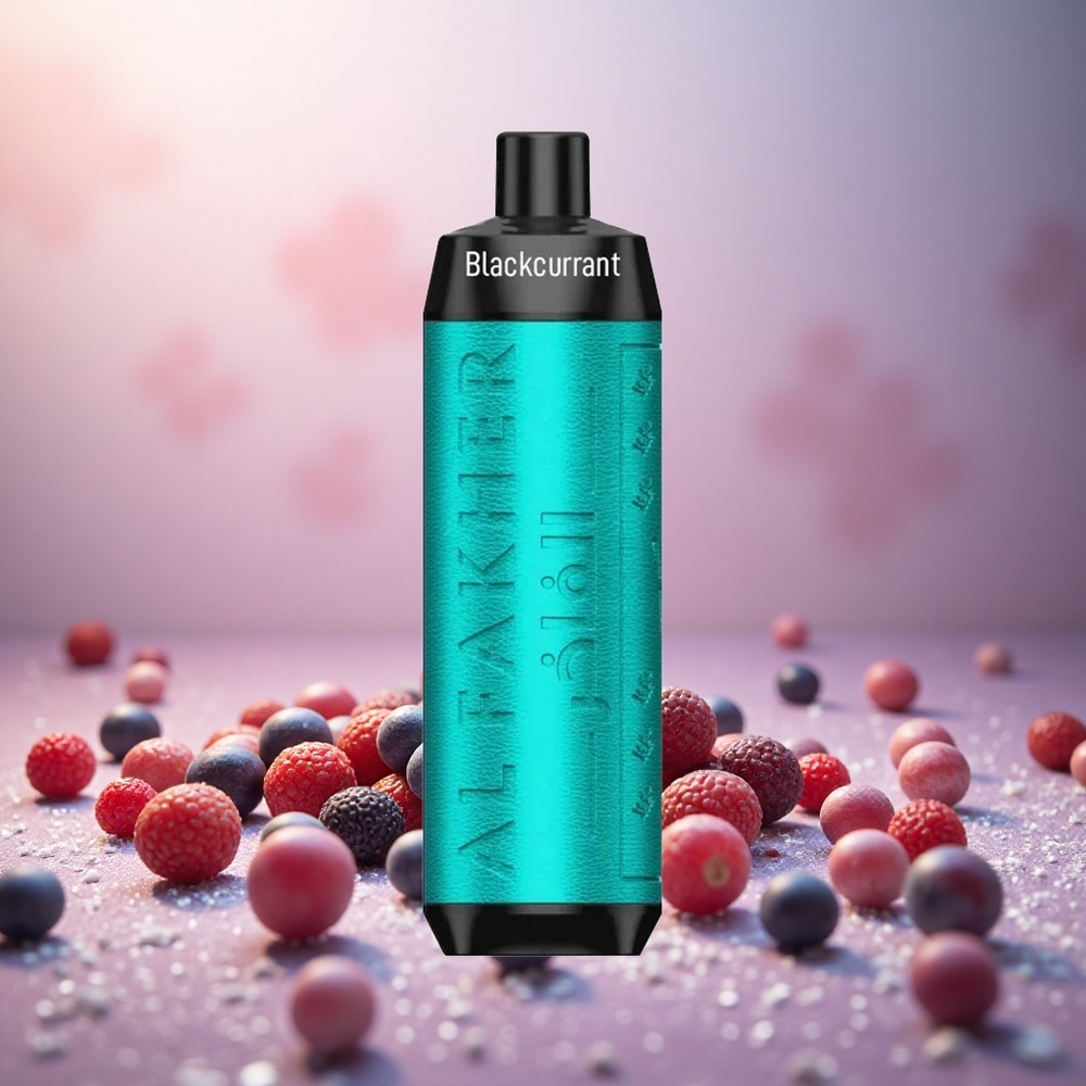 Al Fakher Crown Bar 8000 Črni Ribez-Led Vape Slovenia 18ml Do 8000 Puffs USB Type-c