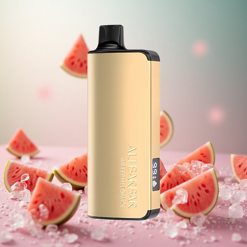 Alibarbar Ingot 9000 Puffs Lubenica Led Vape Slovenia 22ml E-tekočina 2350mah Baterija