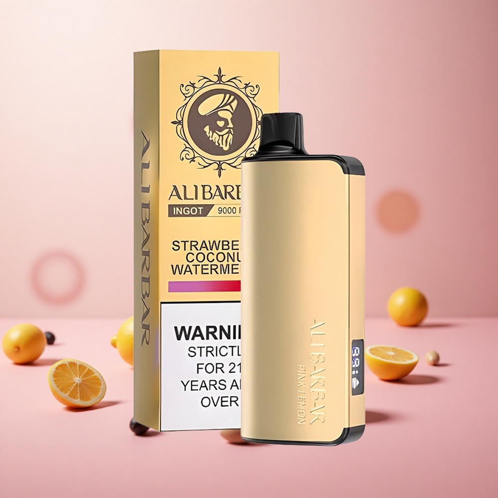 Alibarbar Ingot 9000 Puffs Roza Limona Vape Slovenia 22ml 2350mAh