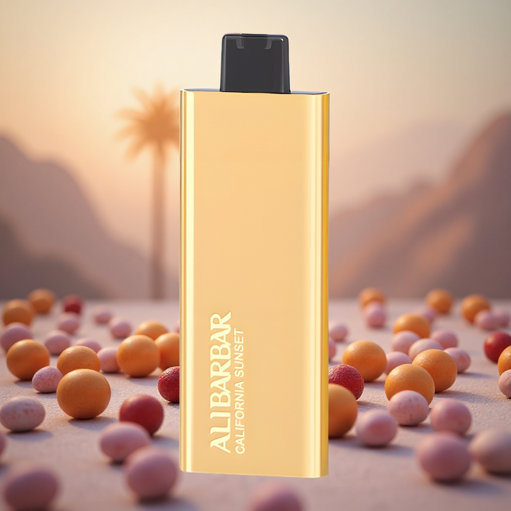 Alibarbar Pandora 7000 Puffs Vape Slovenia Kalifornijski Sončni Zahod 17 ml 1.0 Ω