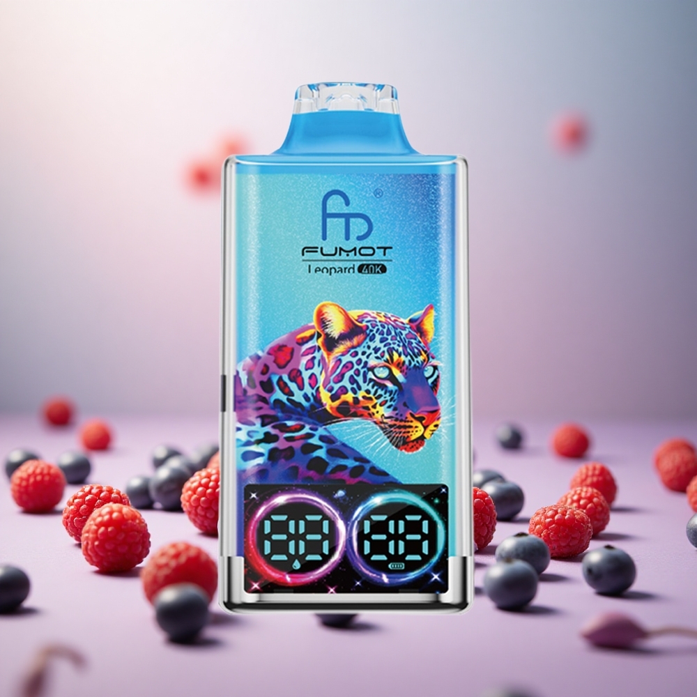 Fumot Leopard 40000 Puffs Vape Borovnica Malina Vape Slovenia 0%,2%,3%,5% Nikotin 700mAh Baterija