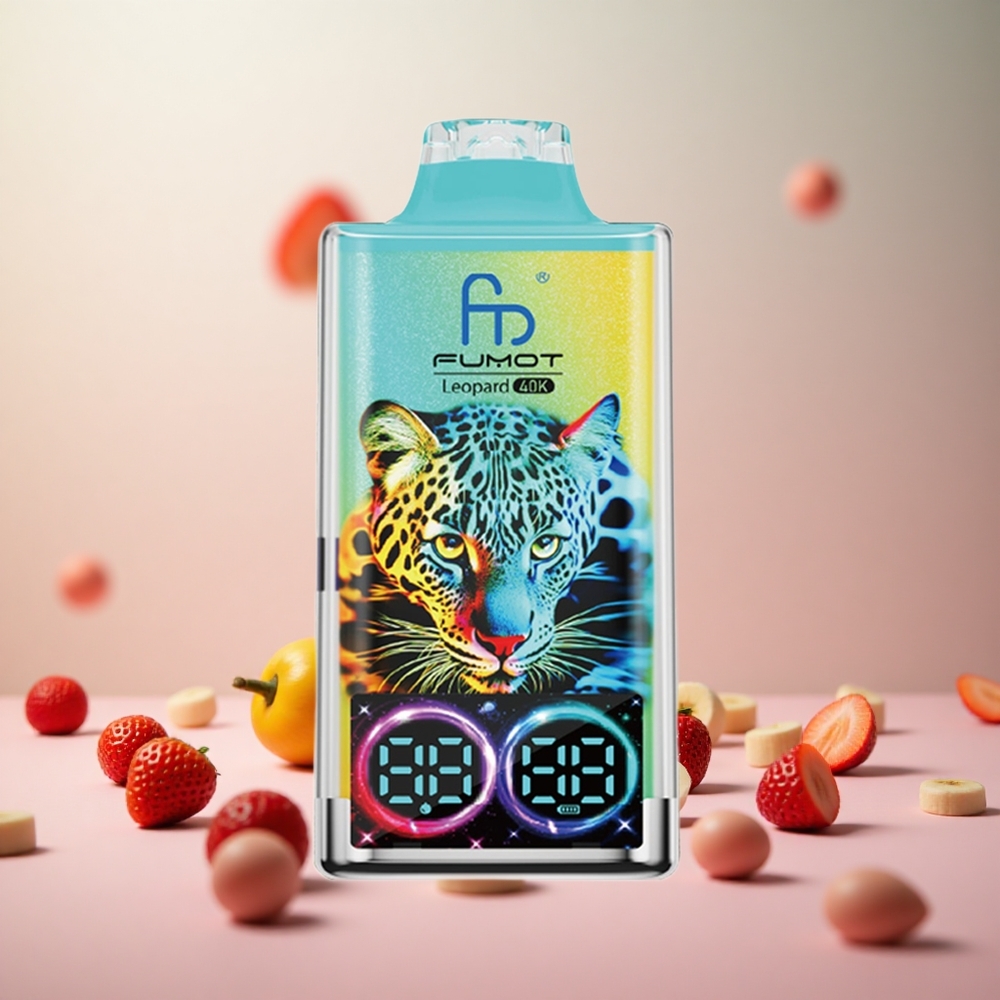 Fumot Leopard 40K Puffs Jagoda Banana Vape Slovenia 0%,2%,3%,5% Nikotin 700mAh Battery