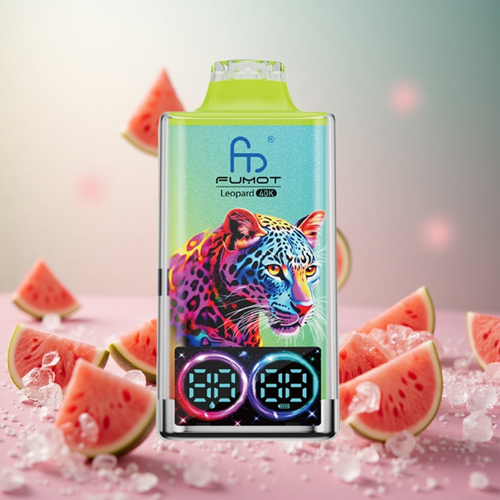 Fumot Leopard 40K Puffs Lubenica Led Vape Slovenia 700mAh Dual Mesh