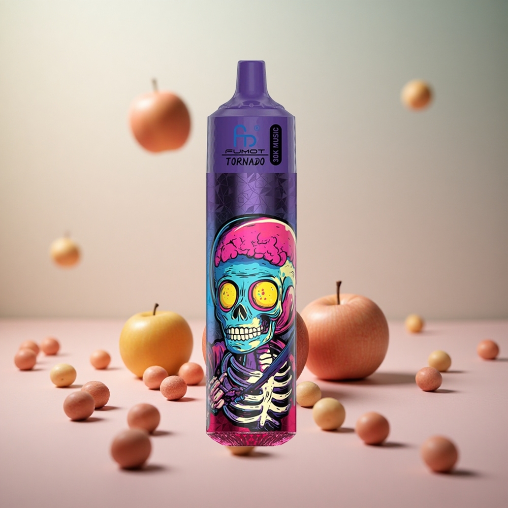 Fumot RandM Tornado 30000 Puffs Triple Apple (Triple Jabolko) Vape Slovenia 30mL E-tekočina 600mAh Baterija