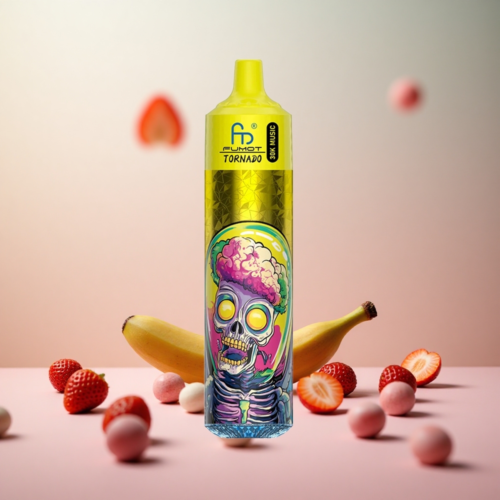 Fumot Randm Tornado 30000 Puffs Banan Jagoda Vape Slovenia 30mL 1.0 Ohm Mesh