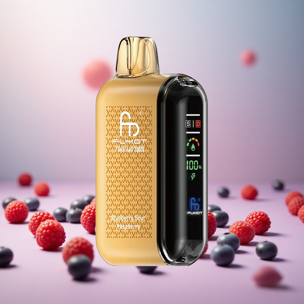 Fumot Tornado 20000 Puffs Borovnica Kisla Malina Vape Slovenia 20ml E-tekočina 850mAh Baterija