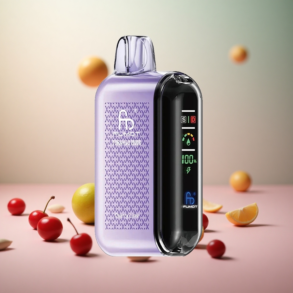 Fumot Tornado 20000 Puffs Dual Mesh Coil Češnja Limeta 20ml E-liquid Capacity Vape Slovenia