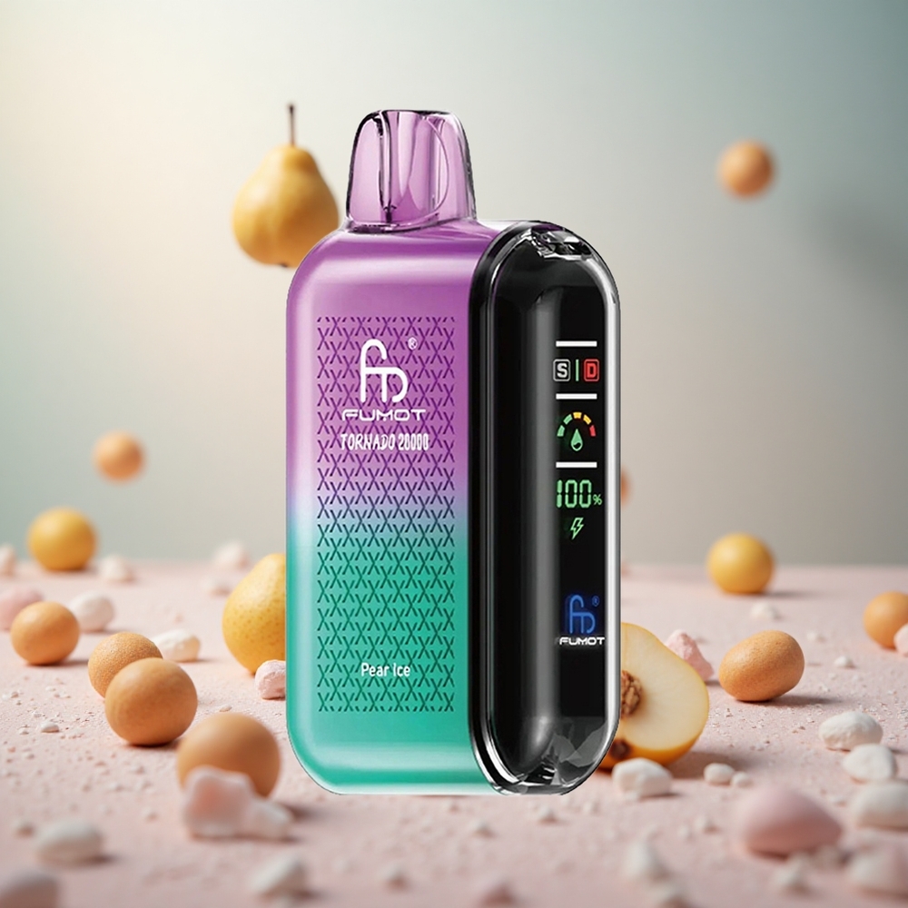 Fumot Tornado 20000 Puffs Hruščev Led 20ml 850mAh Vape Slovenia Dual Mesh Coil Smart Display
