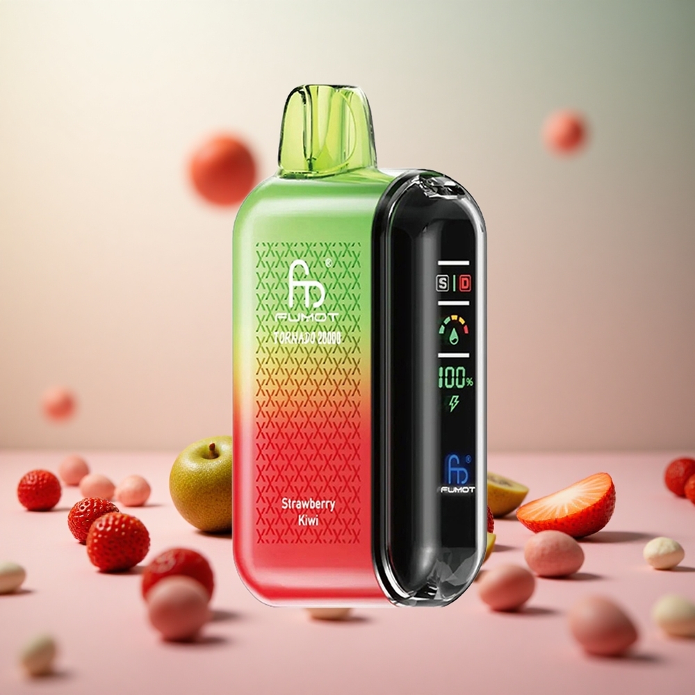 Fumot Tornado 20000 Puffs Jagoda Kivi Vape Slovenia Dual Mesh Coil 20ml E-tekočina
