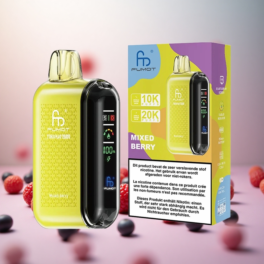 Fumot Tornado 20000 Puffs Mešane Jagode Vape Slovenia 20ml E-tekočina 850mAh Baterija