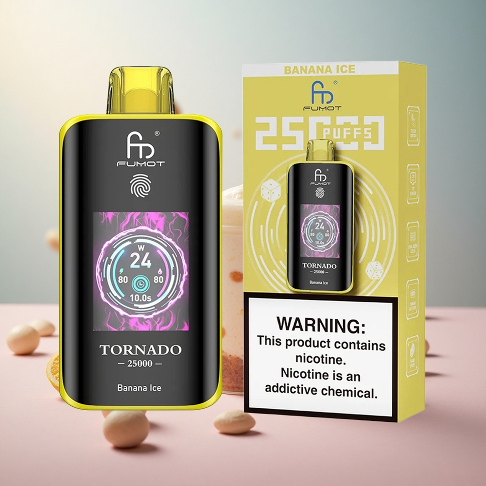 Fumot Tornado 25000 Puffs Banan Sladoled 20ml E-tekočina 700mAh Baterija Vape Slovenia