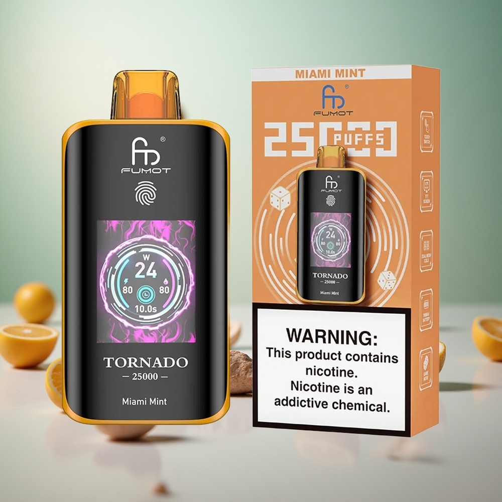 Fumot Tornado 25000 Puffs Miami Meta Vape Slovenia 20ml E-tekočina 700mAh Baterija