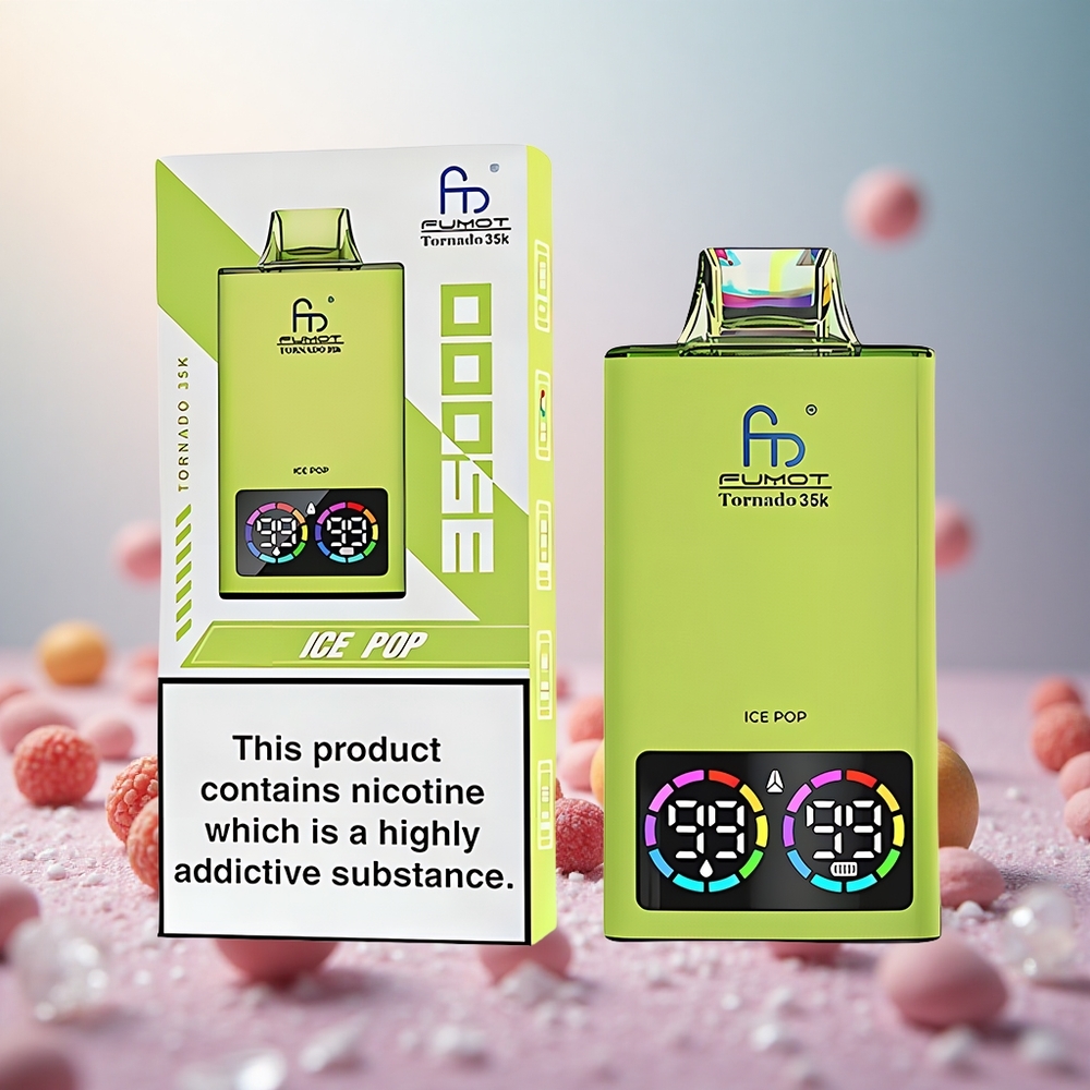Fumot Tornado 35000 Ledena Sladoled Vape Slovenia Dual Mesh Coil 15ml E-juice