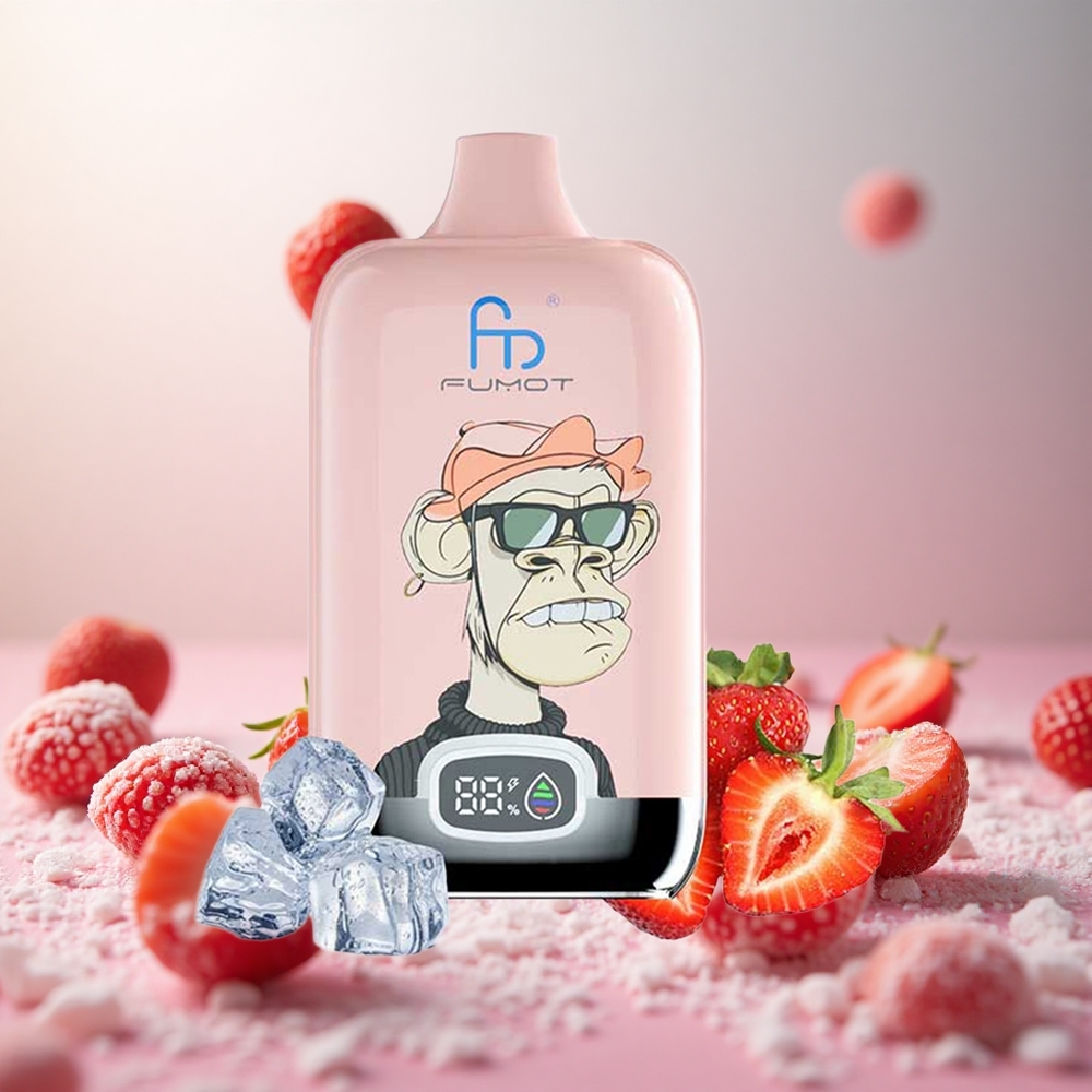 Fumot Tornado 12000 Puffs Jagoda Led Vape Slovenia 20ml E-Liquid 550mAh Baterija