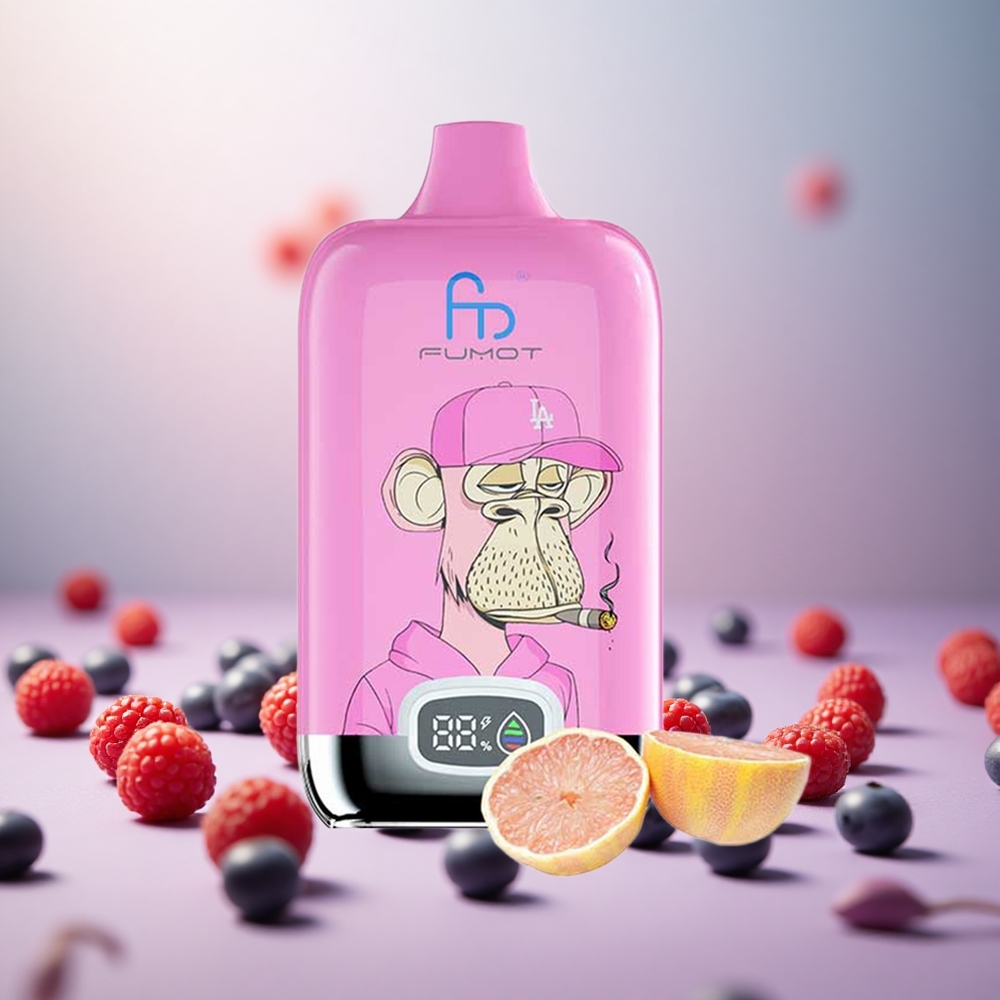 Fumot Tornado Digital Box 12000 Puffs Borovnica Malina Vape Slovenia 20ml E-Liquid 550mAh Baterija