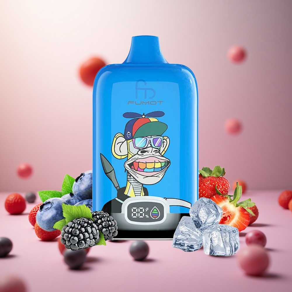 Fumot Tornado Digital Box 12000 Puffs Kombinacija Jagoda Grozdje Vape Slovenia 20ml E-Liquid 550mAh Polnjenje