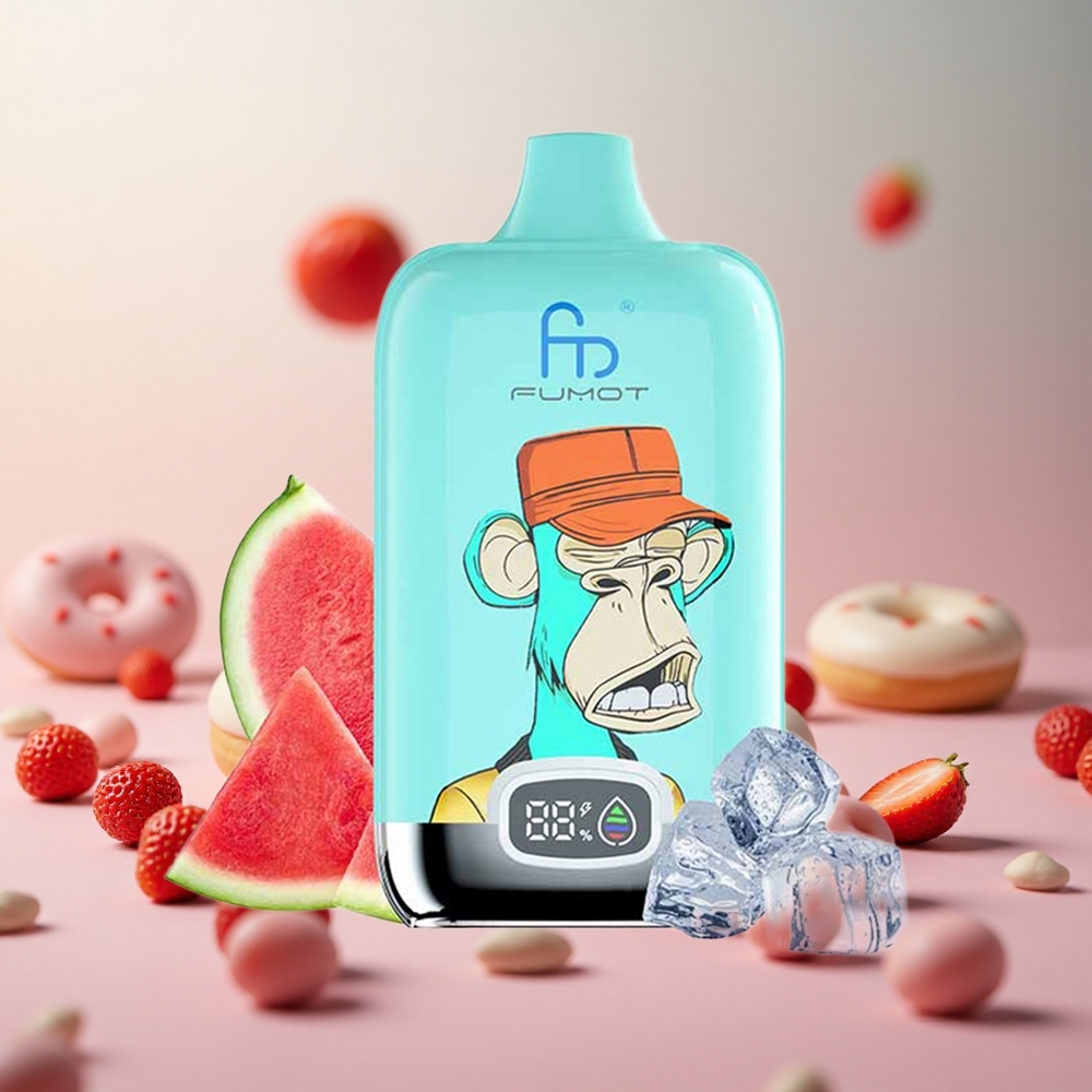 Fumot Tornado Digital Box 12000 Puffs Vape Slovenia 20ml E-tekočina 0%,2%,3%,5% Nikotin Jagodni Krof