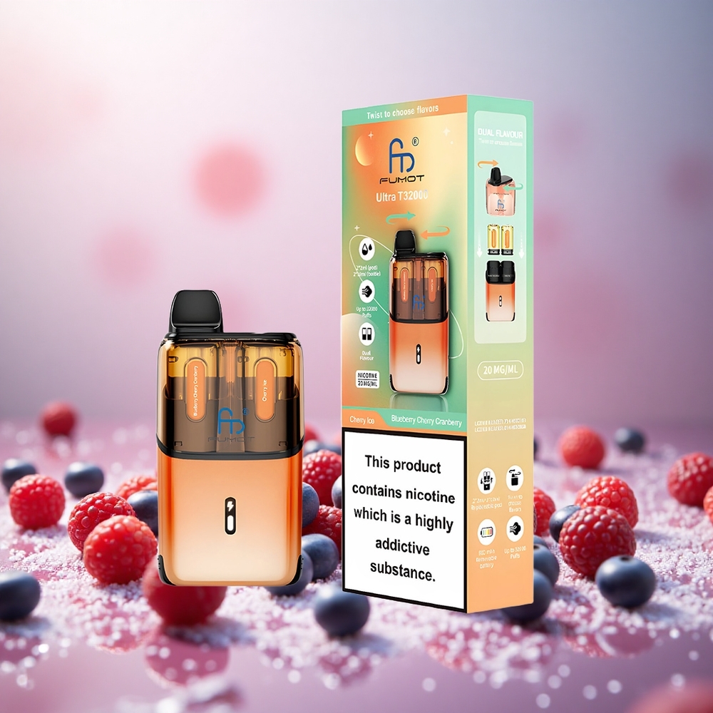 Fumot Ultra T32000 32000 Puffs Borovnica Češnja Brusnika - Češnjev Led Vape Slovenia 800mAh Baterija 24ml E-tekočina