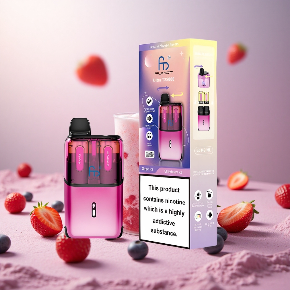 Fumot Ultra T32000 32000 ponovnih uporab Grozdni led - Jagodni led Vape Slovenia 800mAh 24ml